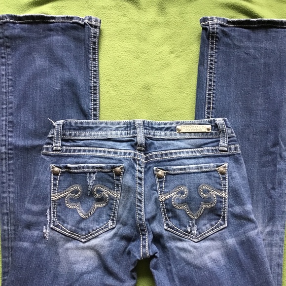 Express Denim - Express REROCK distressed boot cut jeans